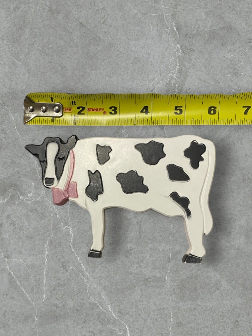 Cow Wall Accent with Pink Bow - Picture 4 of 4